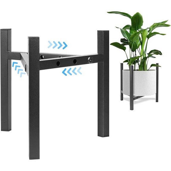 Airpark Adjustable Metal Indoor/Outdoor Plant Stand