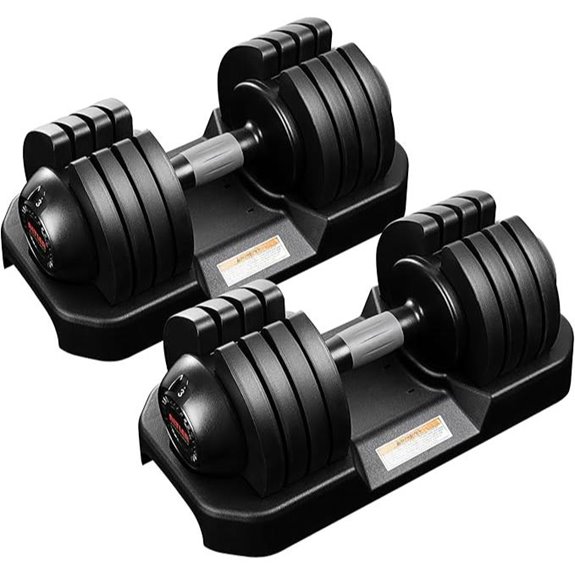 adjustable rubber dumbbell set