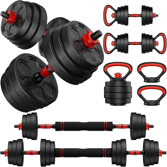 adjustable weight dumbbell set