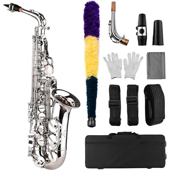alto saxophone with accessories