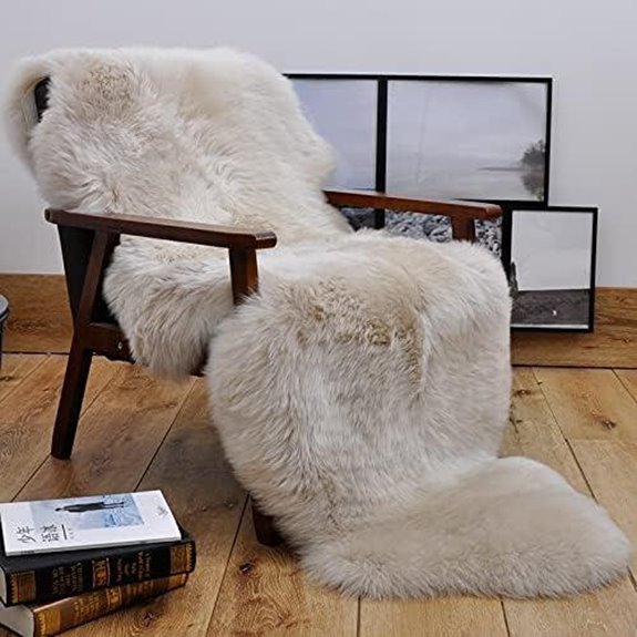 HUAHOO Genuine Sheepskin Rug 2x6 Feet
