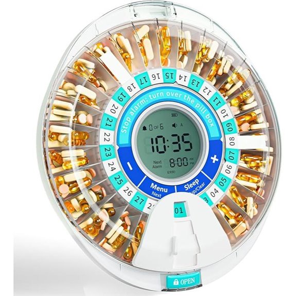 Windtrace Automatic Pill Dispenser with Alarm and Light