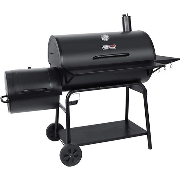 Royal Gourmet Barrel Charcoal Grill with Offset Smoker