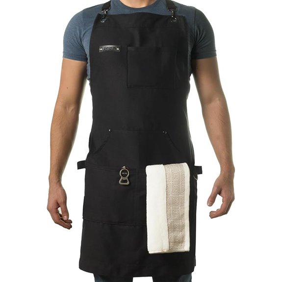 Asaya Chef BBQ Apron with Bottle Opener