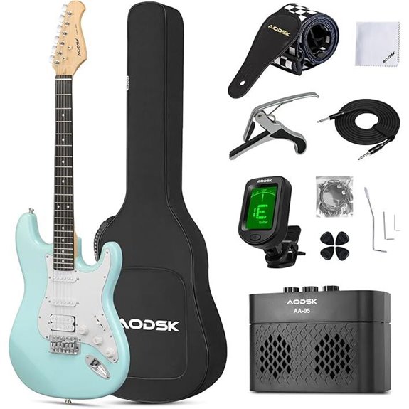 AODSK Electric Guitar Beginner Kit with Amp (Blue)