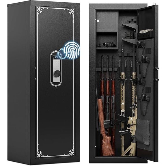 biometric safe with racks