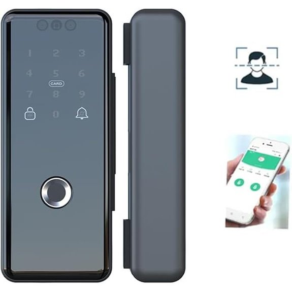 Smart Glass Door Lock with Face & Fingerprint