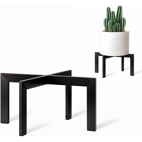 IZIDDO Indoor/Outdoor Metal Plant Stand Black