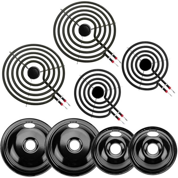 black porcelain drip pans