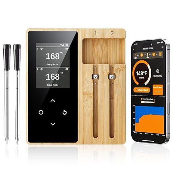 Wireless Bluetooth Meat Thermometer with 2 Probes