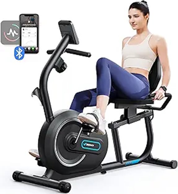 MERACH Bluetooth Recumbent Exercise Bike for Home