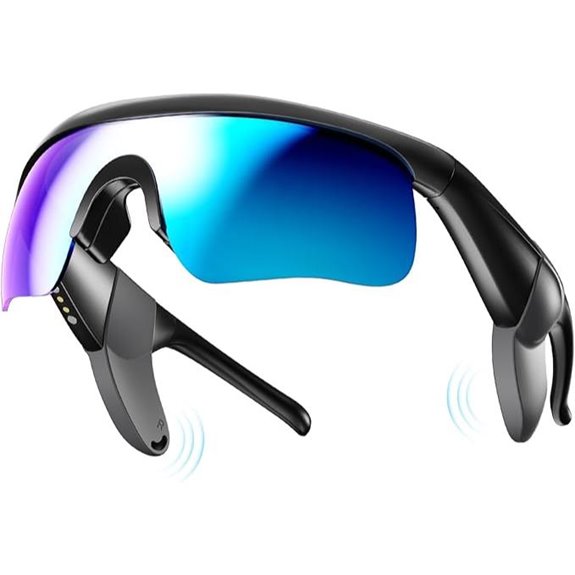 Bluetooth Sunglasses with Open-Ear Speakers and UV Protection