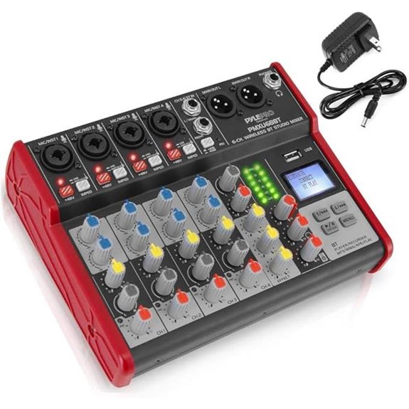 PYLE 6-Channel Bluetooth Studio Mixer with USB