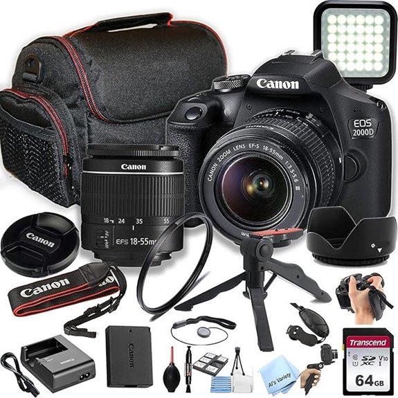 Canon EOS 2000D DSLR Camera Essential Bundle