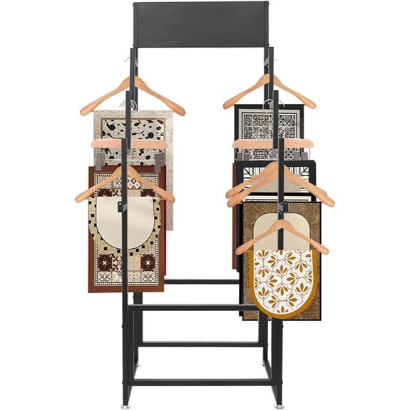 Sample Carpets Rug Display Rack Organizer Black