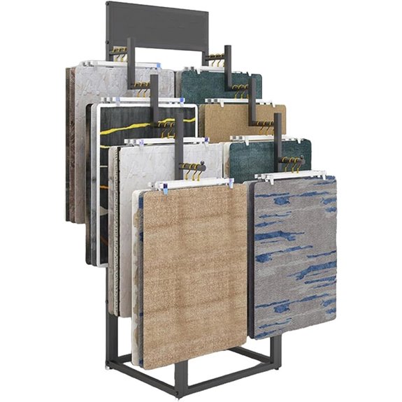 Carpet and Rug Display Rack for Retail Stores