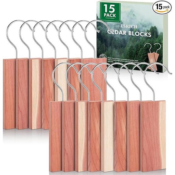 ESRICH Cedar Blocks Set with Hooks for Closets