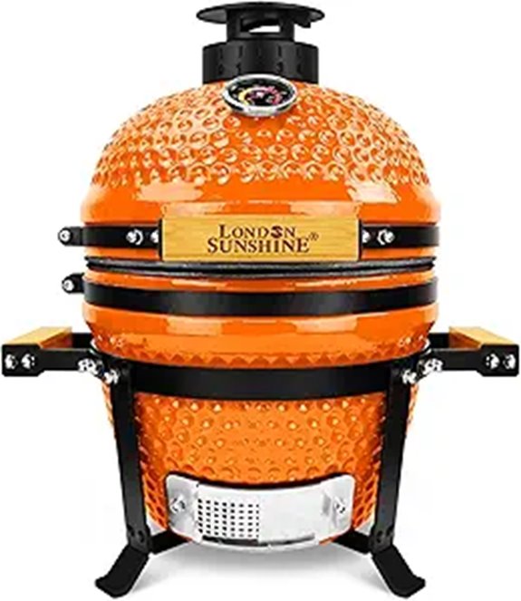 Upgraded 13 Ceramic Kamado Grill with Air Vent