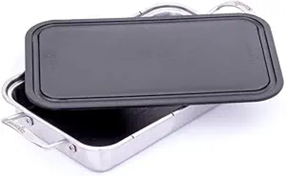 Char-Broil 3526981P04 Grill Plus Roasting Pan & Cutting Board Silver
