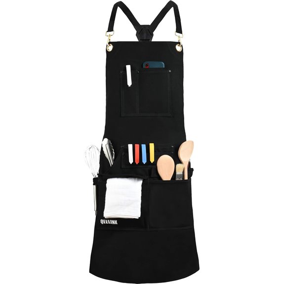 QeeLink Professional Chef Apron with Tool Pockets