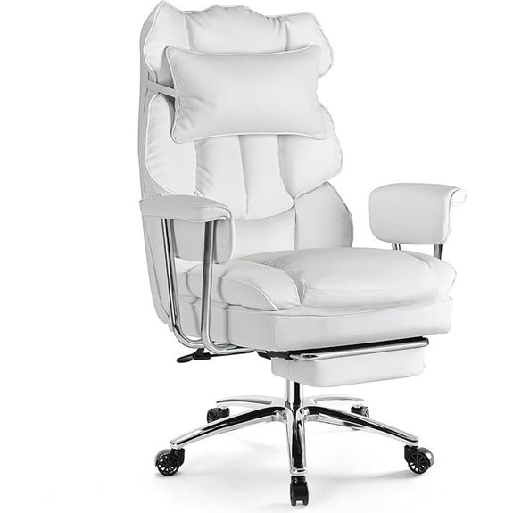 Sweetcrispy Ergonomic Office Desk Chair with Footrest