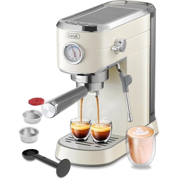 Gevi Commercial Espresso and Coffee Maker with Frother