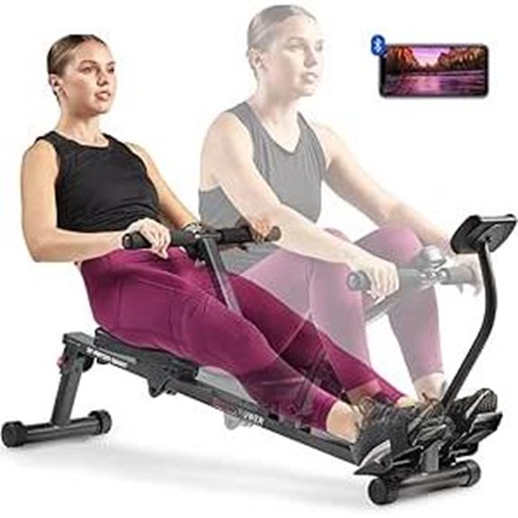 Sunny Health & Fitness Compact Adjustable Rowing Machine