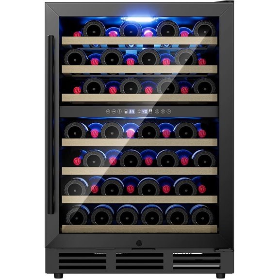 compact dual zone wine fridge