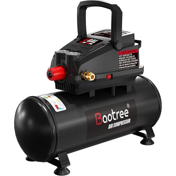 Portable 4-Gallon Oil-Free Air Compressor for Garage