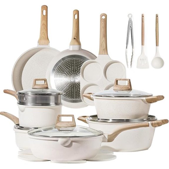 complete 21 piece nonstick cookware