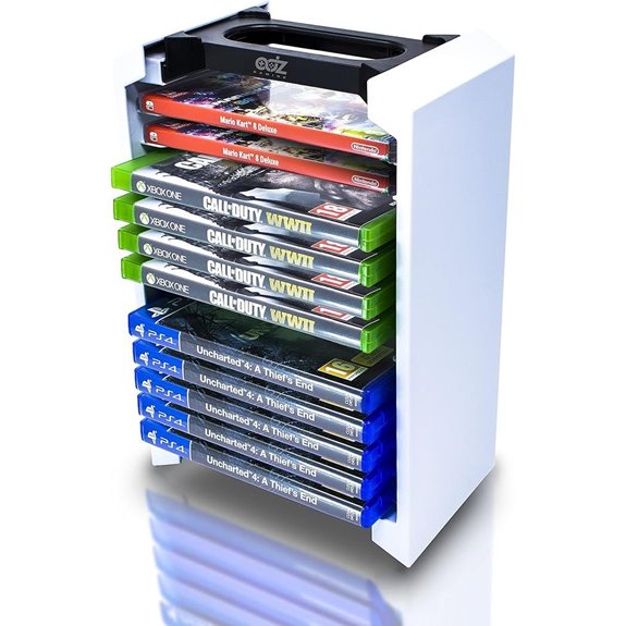 Game Storage Tower for Consoles and Discs