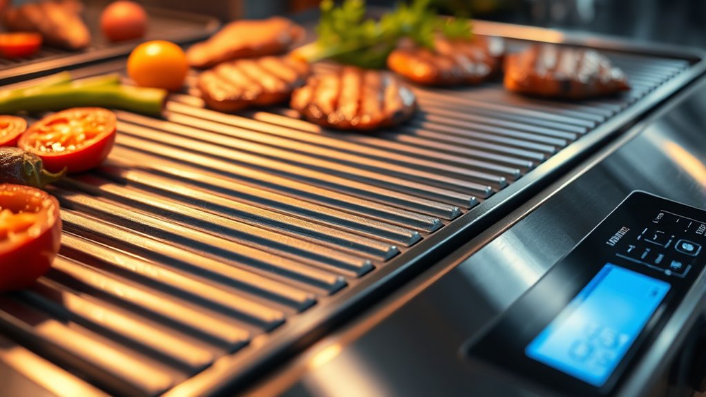 cooking surface and controls