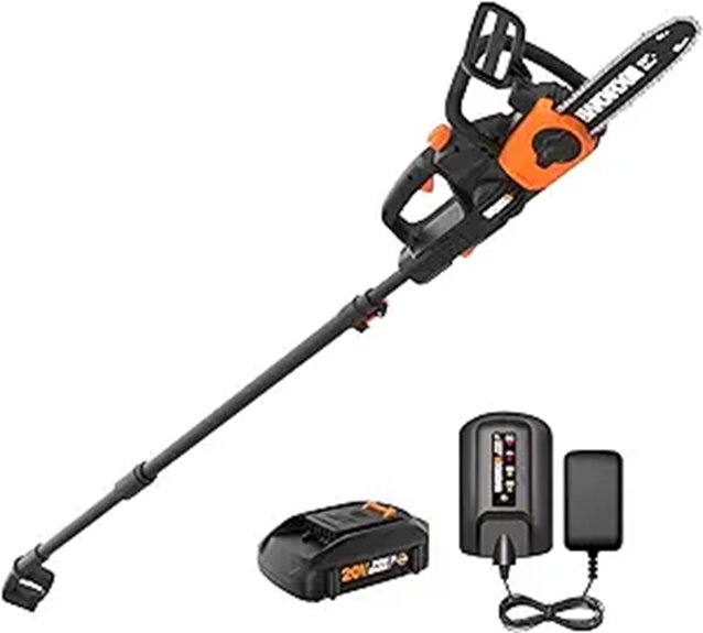 Worx WG323 20V Cordless Pole/Chain Saw (Battery Included)