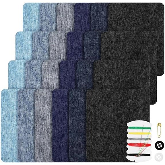 30pcs Cotton Clothing Repair Patches with Threads