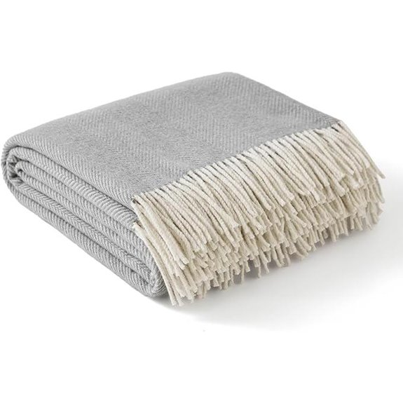 Bedsure Wool Blanket for Women Cozy Christmas Throw