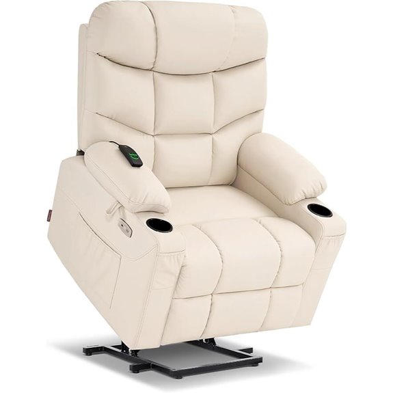 MCombo Power Lift Recliner with Footrest (Cream)