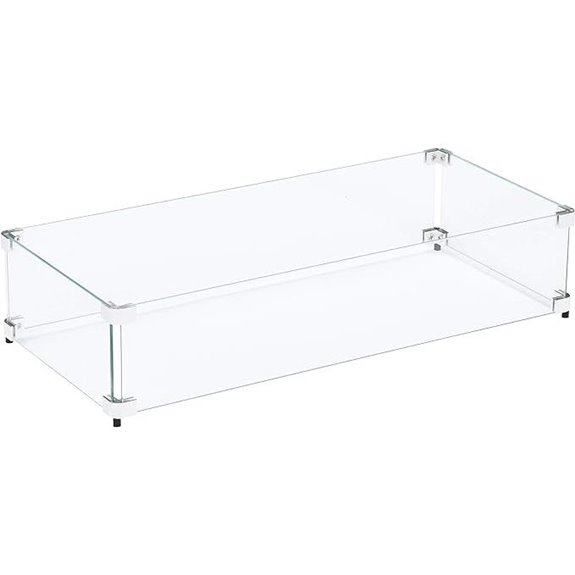 Custom Sized Wind Guard for Gas Fire Pits - Celestial Fire Glass