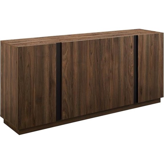Walker Edison Liss 4-Door Dark Walnut Sideboard