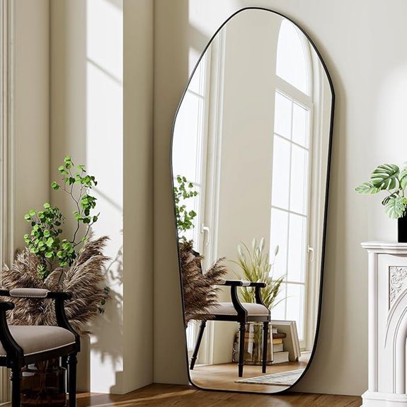 diamond shaped full length mirror