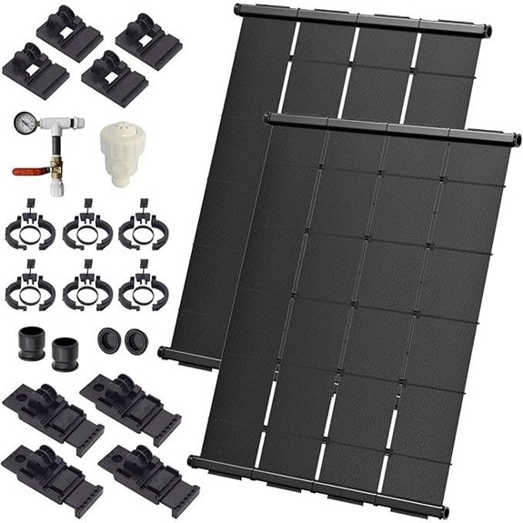 Industrial Solar Pool Heater DIY Kit with High-Wind Mount