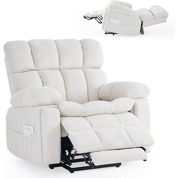 Dual Motor Lift Recliner with Heat Massage & USB