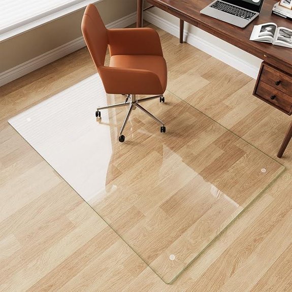 Tempered Glass Chair Mat for Hardwood and Carpet