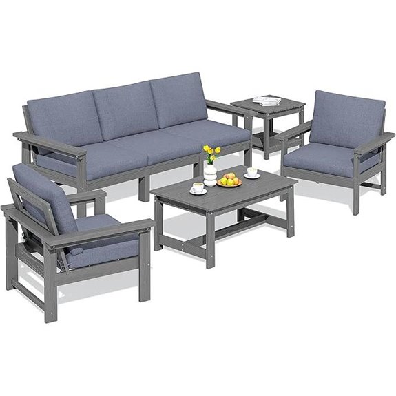 durable hdpe patio set