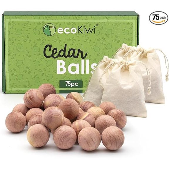 ecoKiwi Cedar Balls for Clothes Storage (75 Pack)