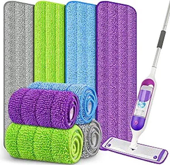 8 Pack Reusable Microfiber Mop Pads for Swiffer PowerMop
