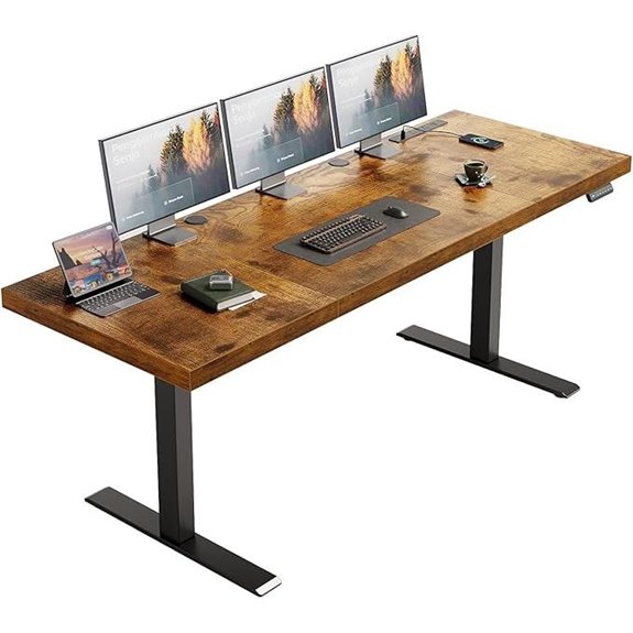 electric desk with outlets