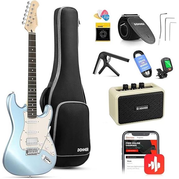 electric guitar kit with amp