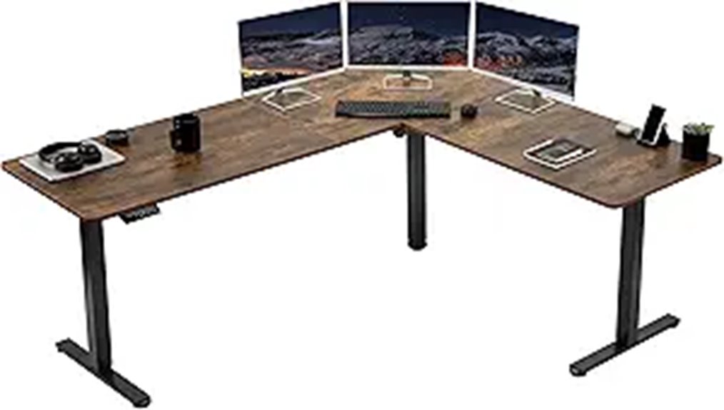 electric l shaped desk