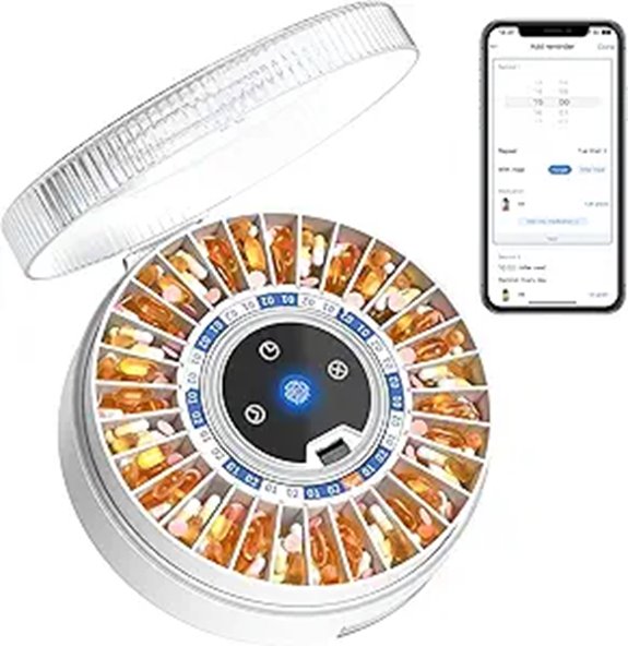Zoksi 31-Slot Electronic Pill Dispenser with Lock