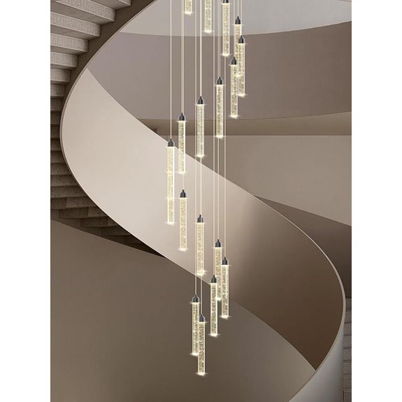 Modern LED Crystal Bubble Chandelier with Remote